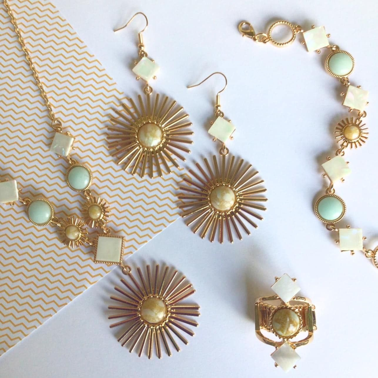 Seize the Sunburst Gold Earrings