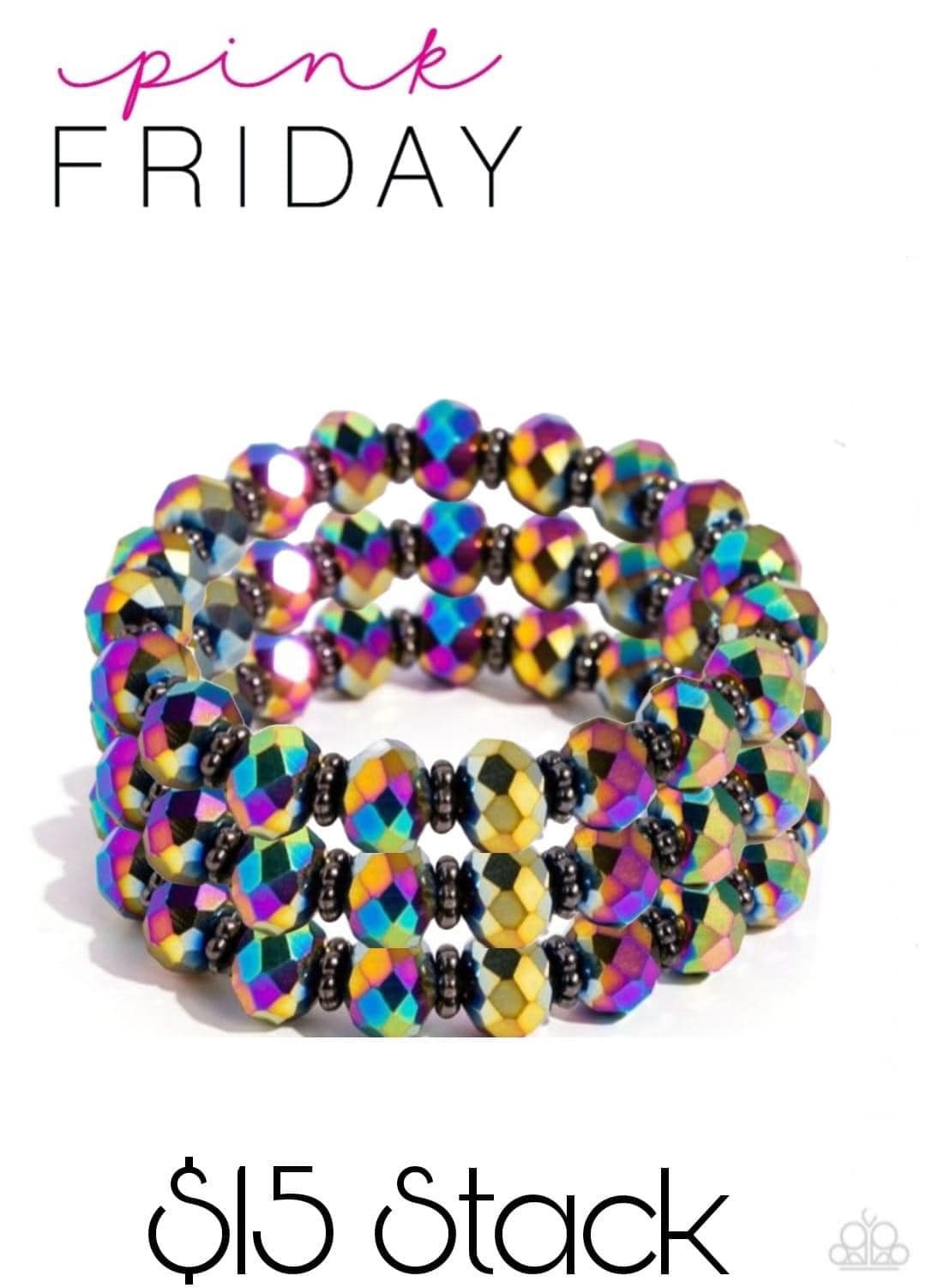 Shimmering Satisfaction Multi Oil Spill Bracelet