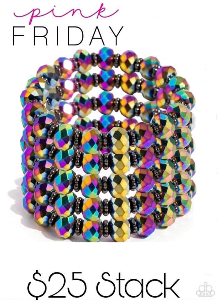 Shimmering Satisfaction Multi Oil Spill Bracelet