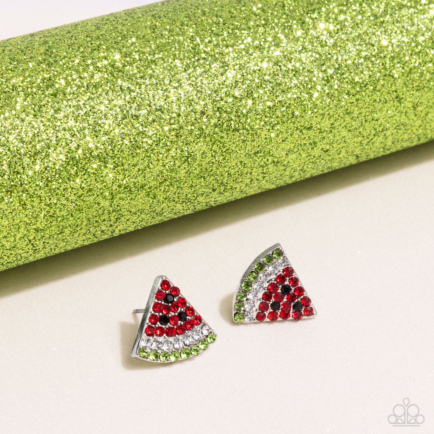 Watermelon Slice Red Earrings