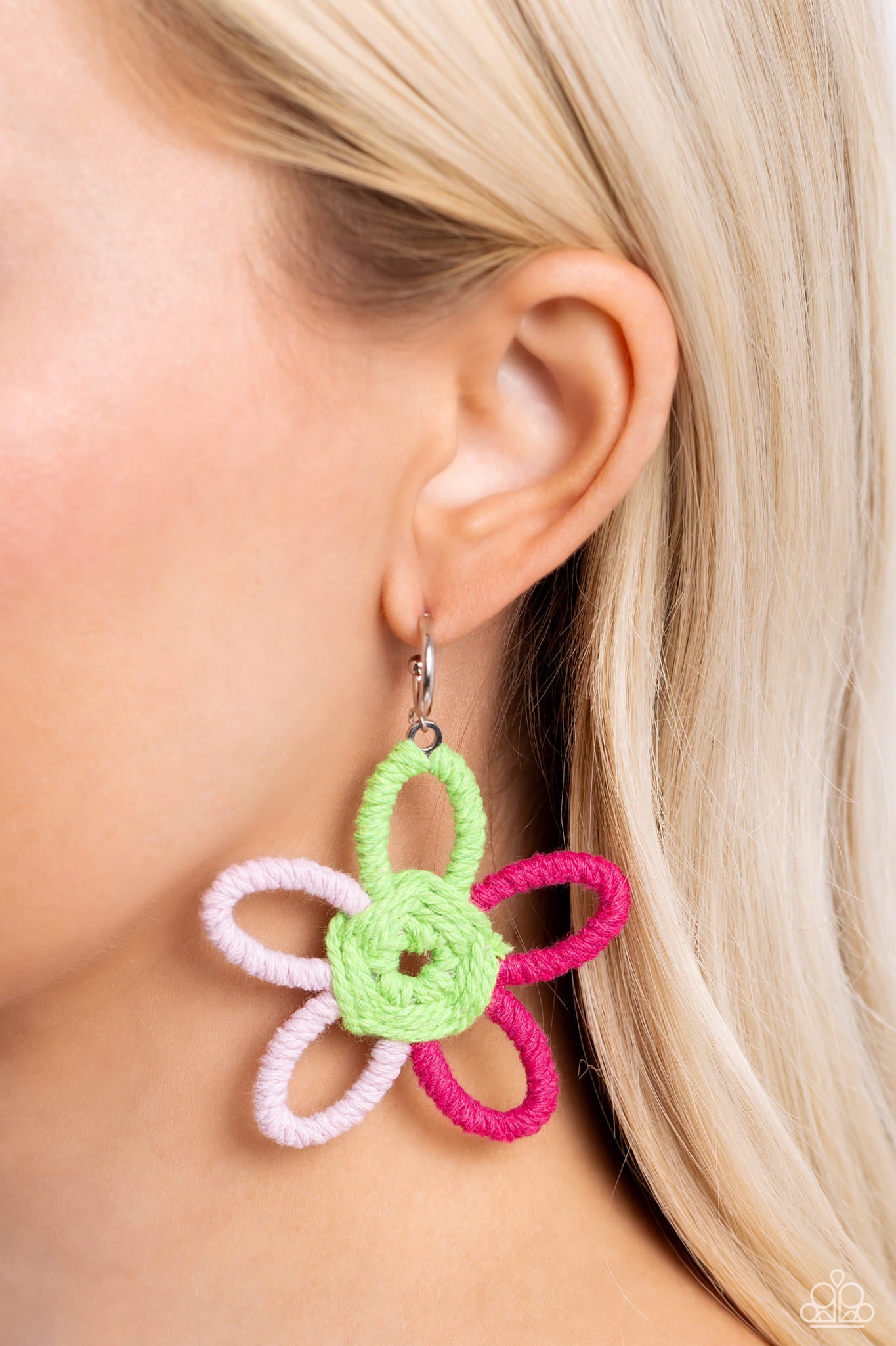 Spin a Yarn Pink Earrings