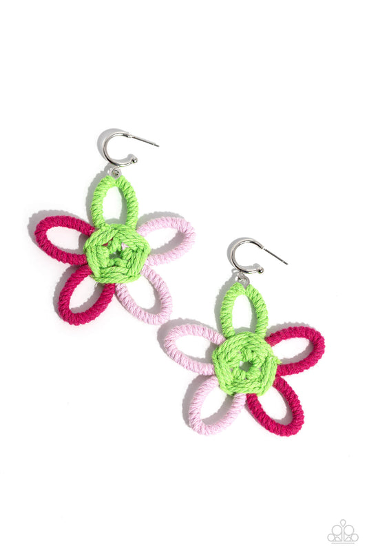 Spin a Yarn Pink Earrings