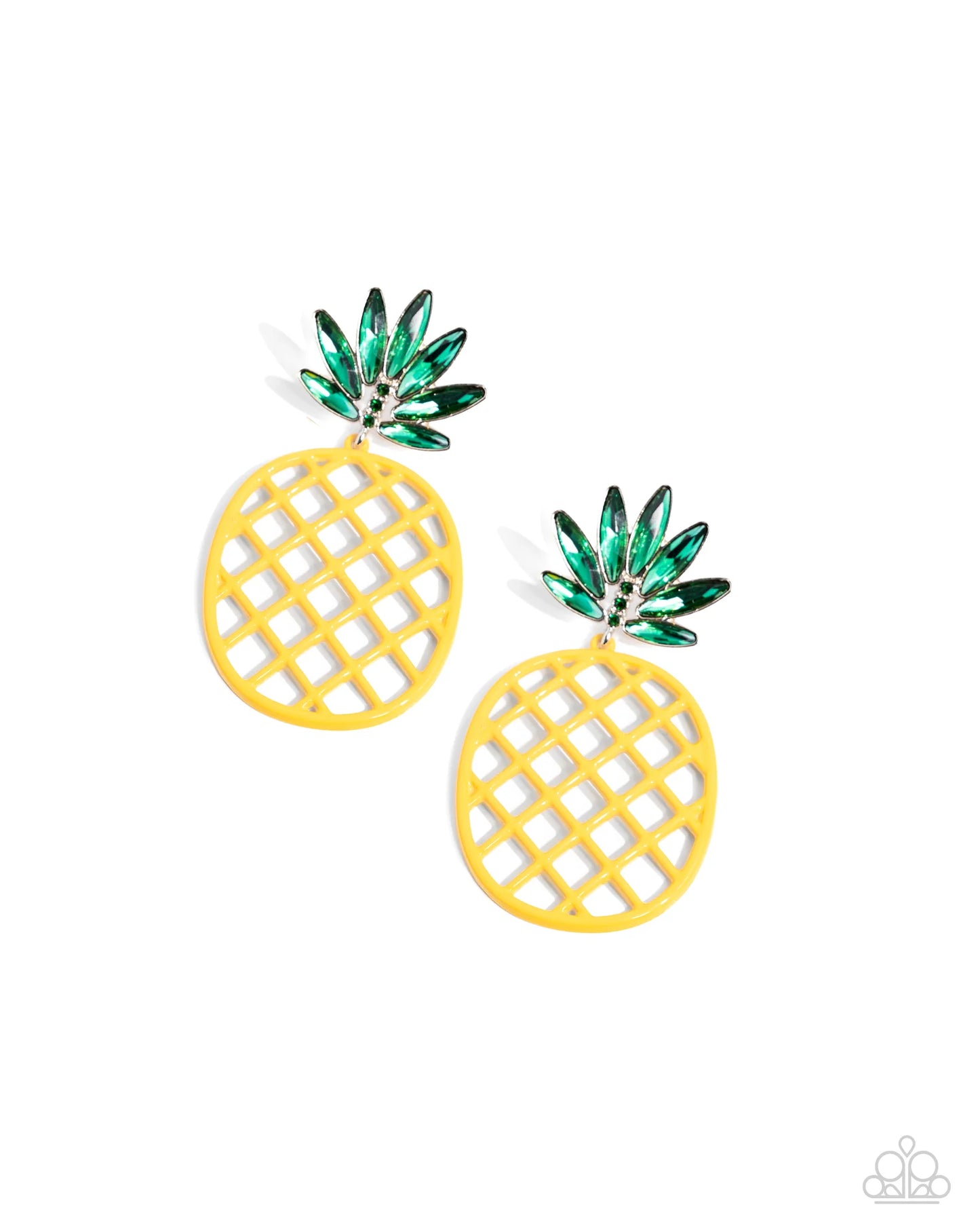 Pineapple Passion Yellow Earrings