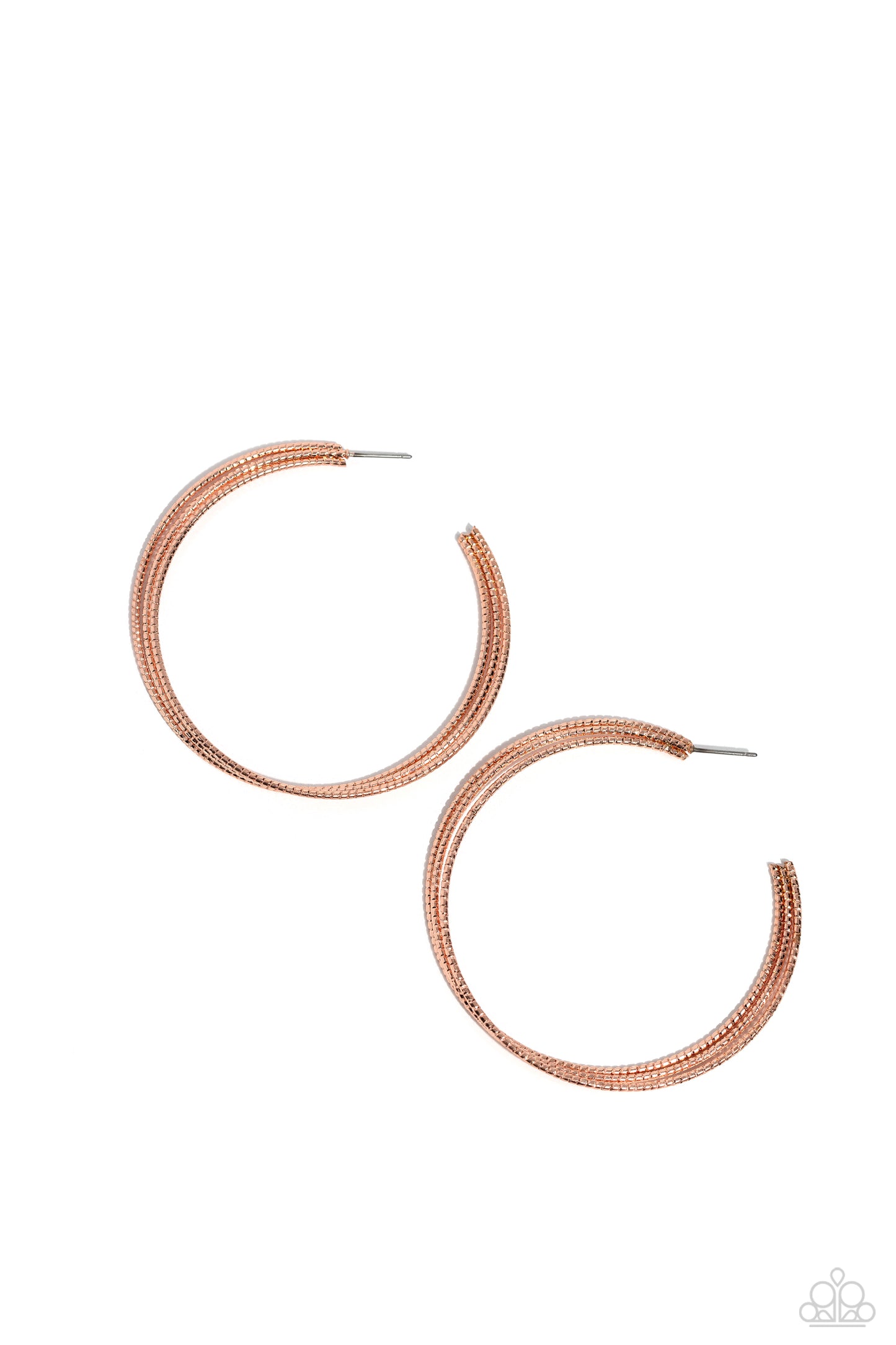 Candescent Curves Copper Hoops