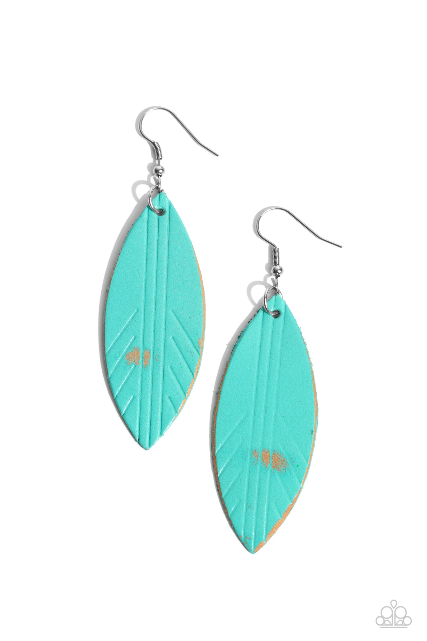 Leather Lounge Blue Earrings