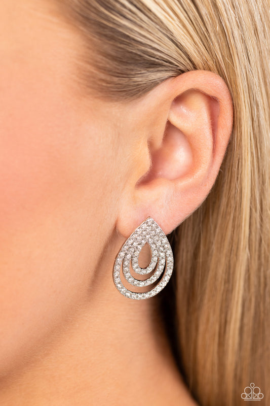 Red Carpet Reverie Silver Earrings