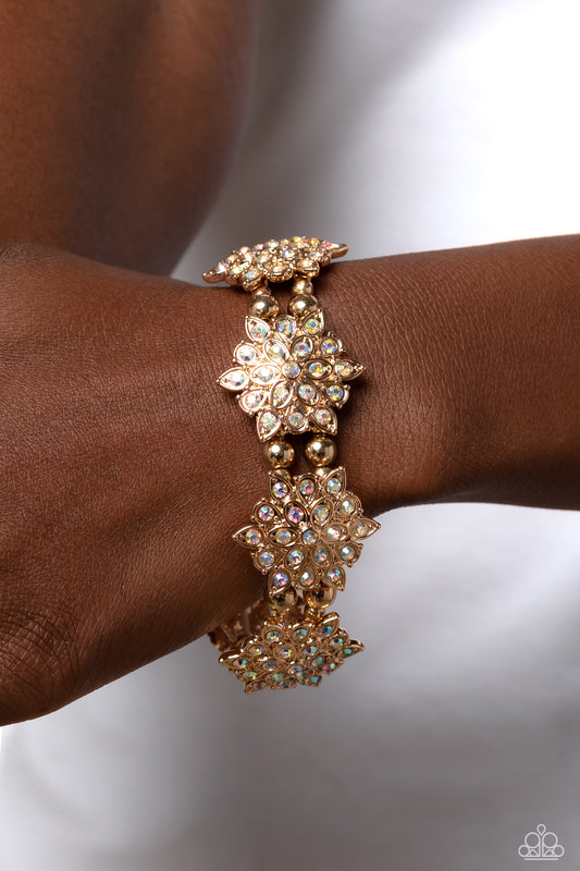 Scintillating Snowflakes Gold Multi Bracelet