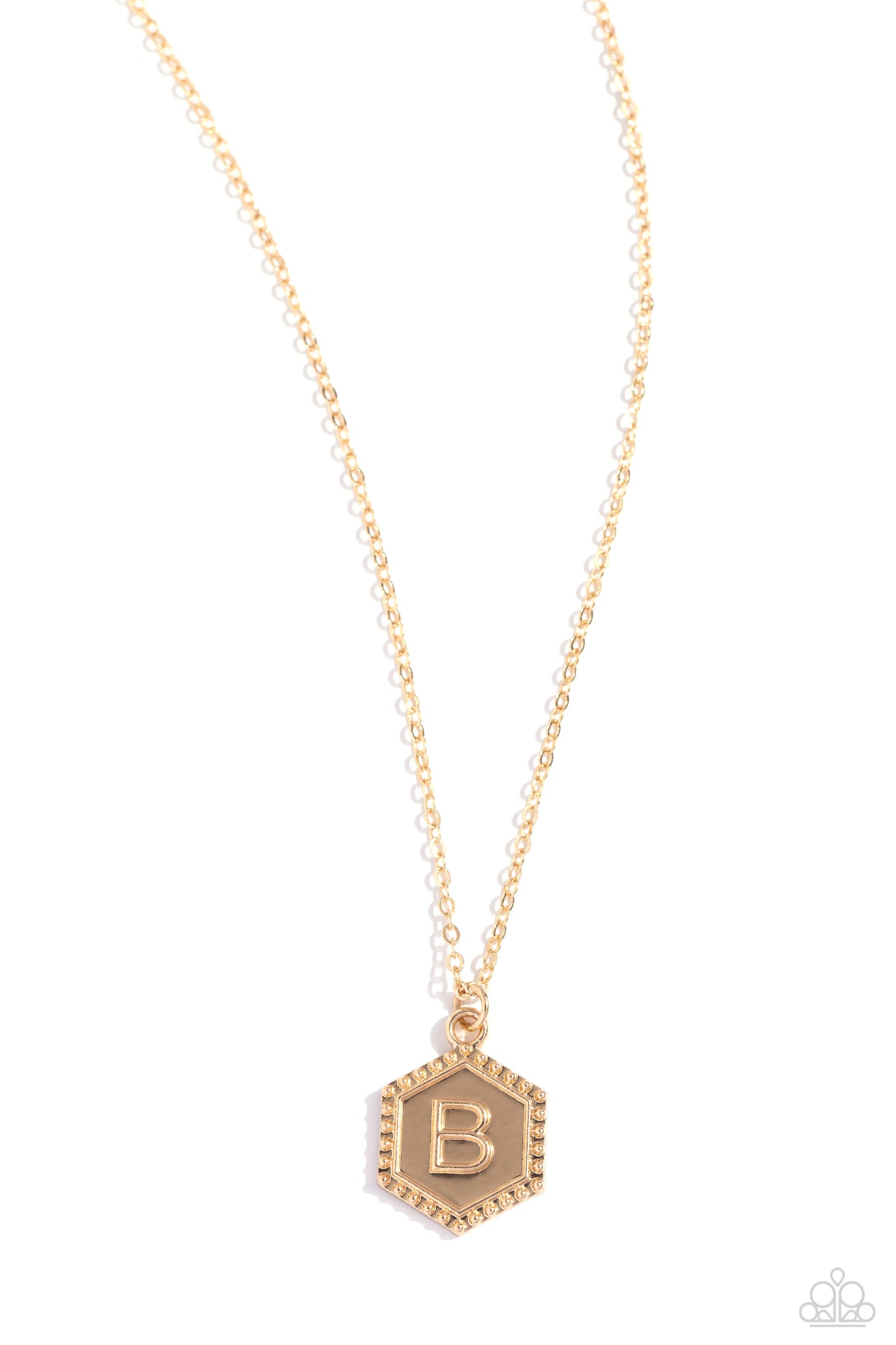 Emblematic Elegance - B - Gold Initial Necklace