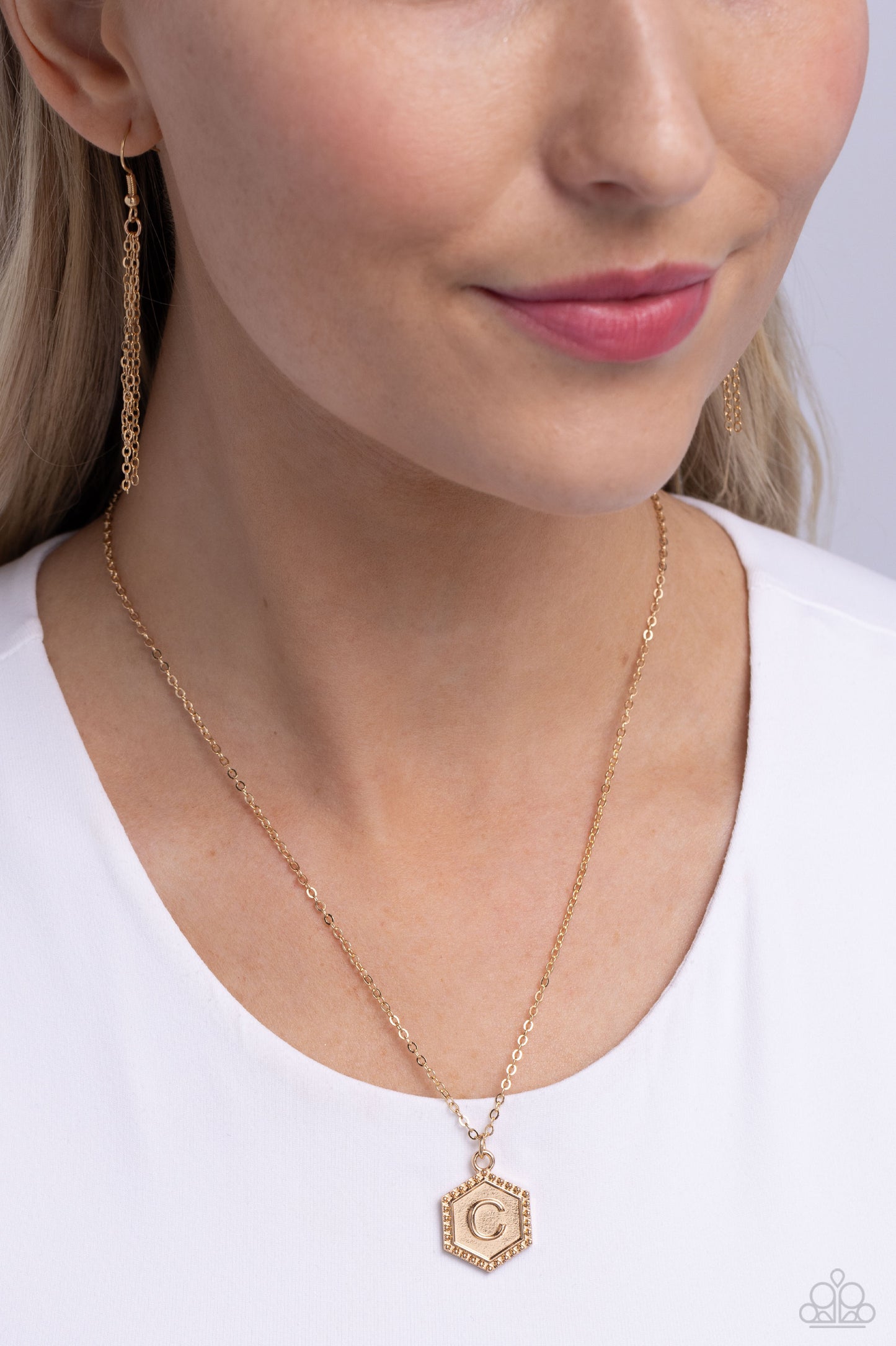 Emblematic Elegance - C - Gold Initial Necklace