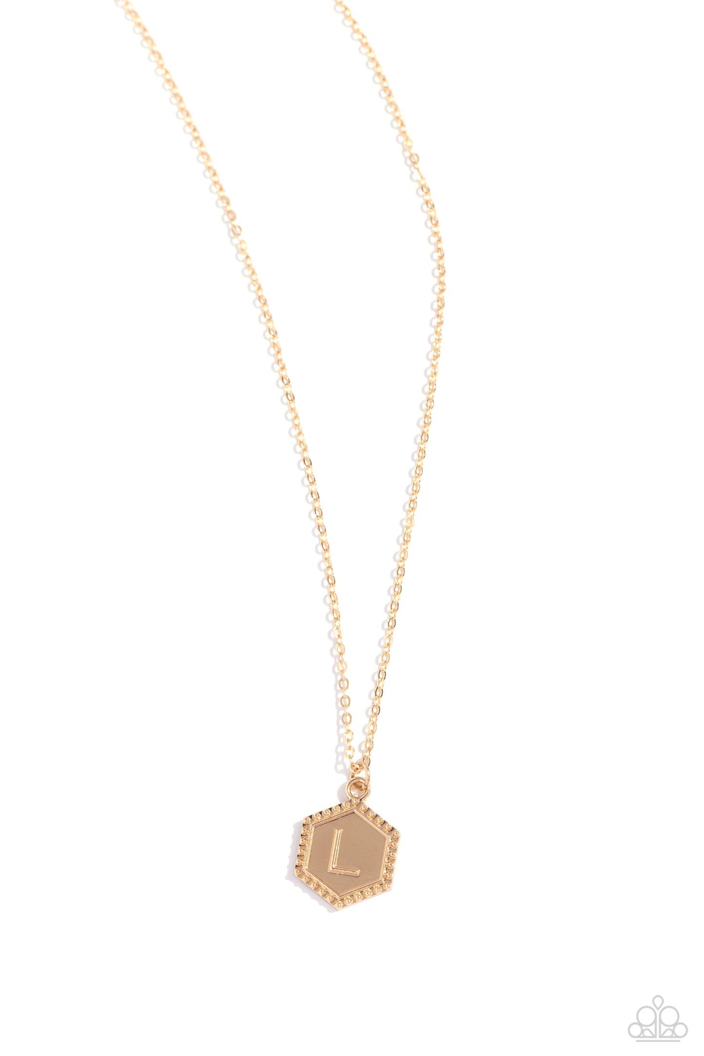 Emblematic Elegance - L - Gold Initial Necklace