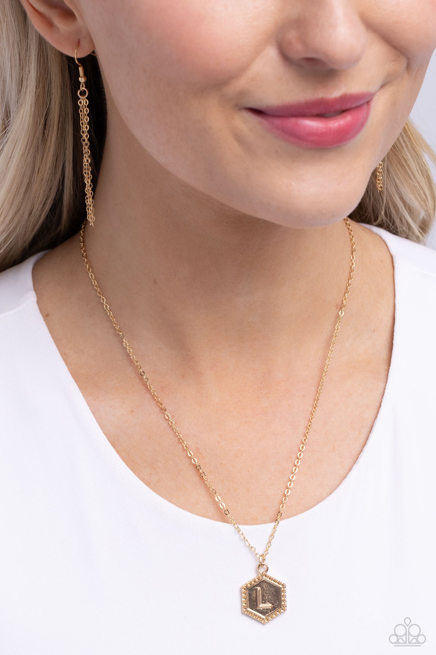 Emblematic Elegance - L - Gold Initial Necklace