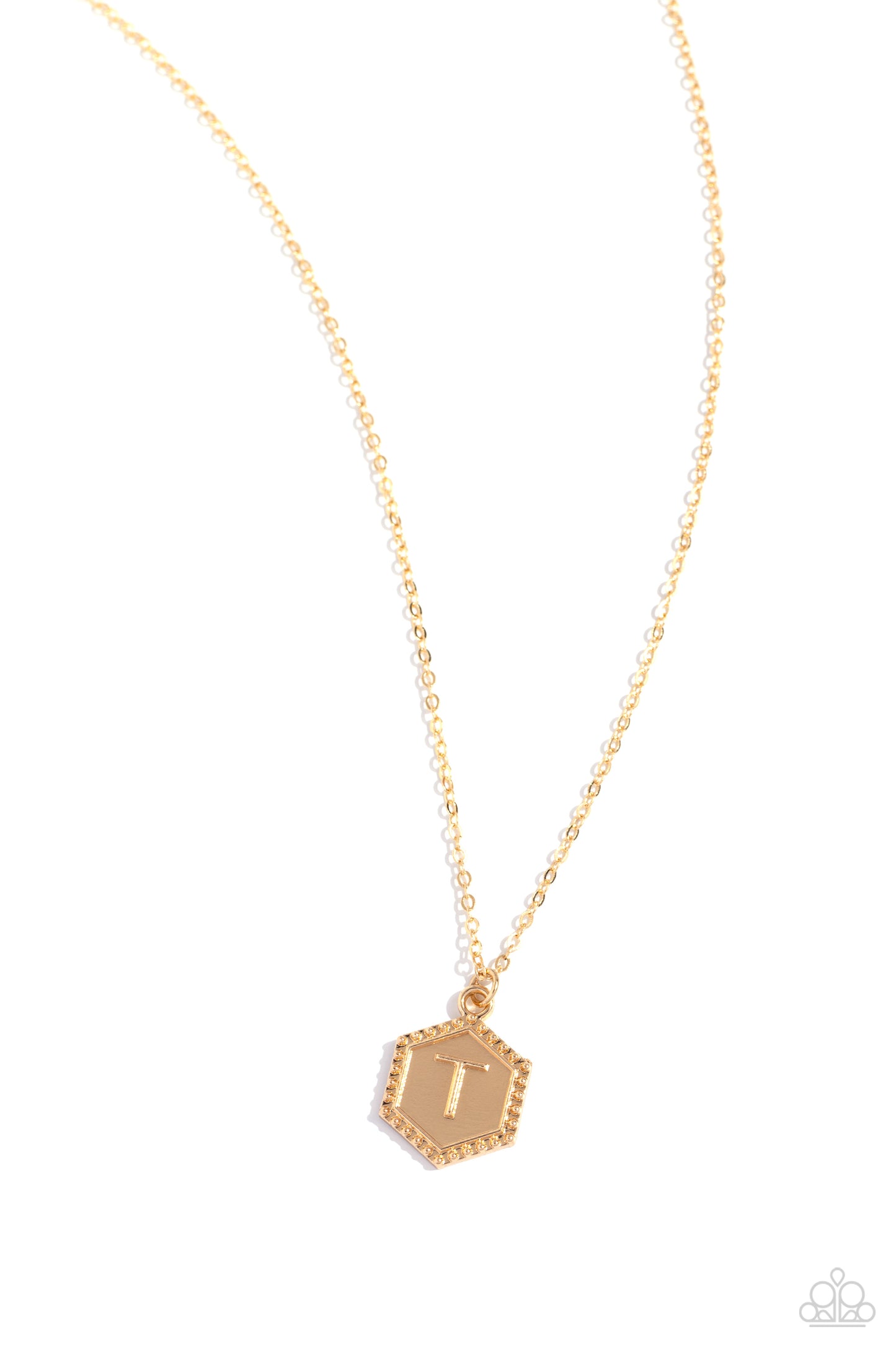 Emblematic Elegance - T - Gold Initial Necklace