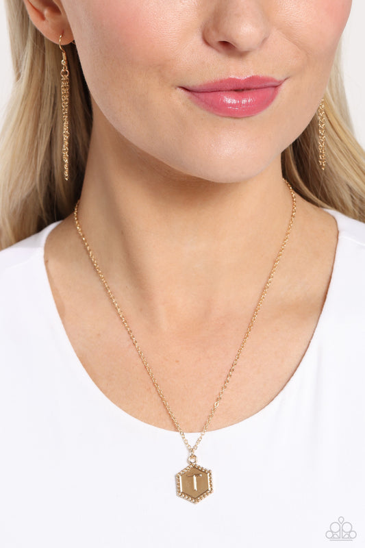 Emblematic Elegance - T - Gold Initial Necklace