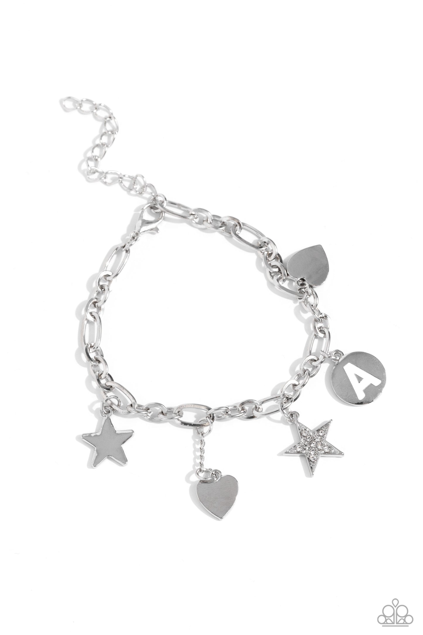 Legacy Letters - A - White Initial Charm Bracelet