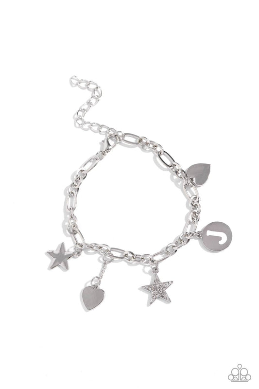 Legacy Letters - J - White Initial Charm Bracelet