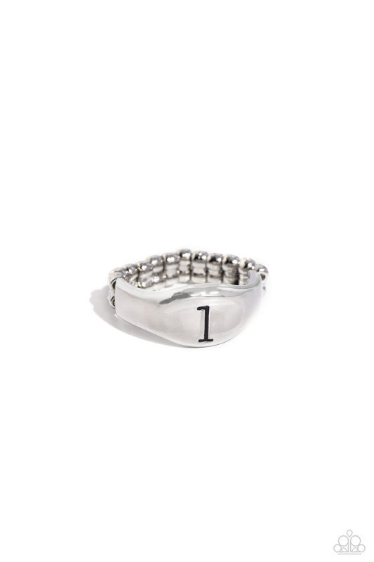 Monogram Memento - L - Silver Ring