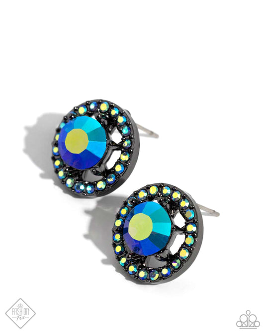 Dynamic Dominance Blue Oil Spill Earrings