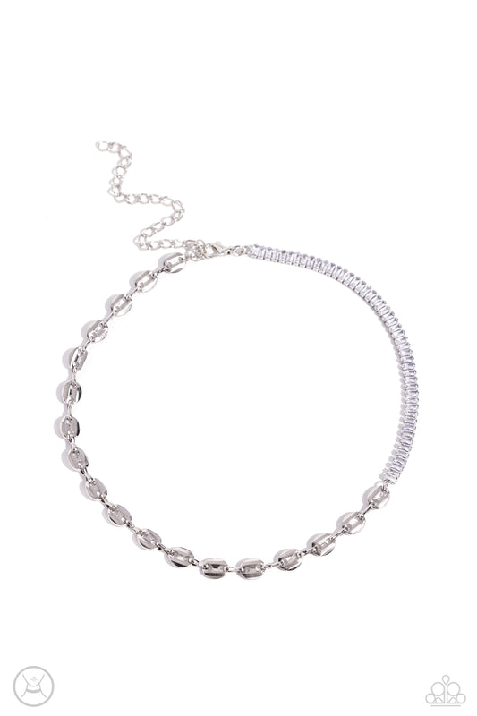 Dream Duo Silver Rhinestone Choker