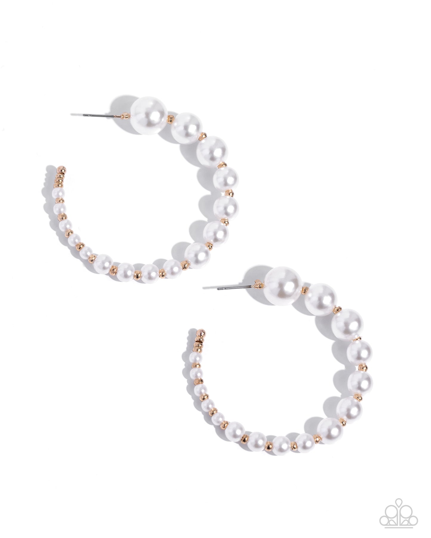 Candidate Class Gold Pearl Hoops