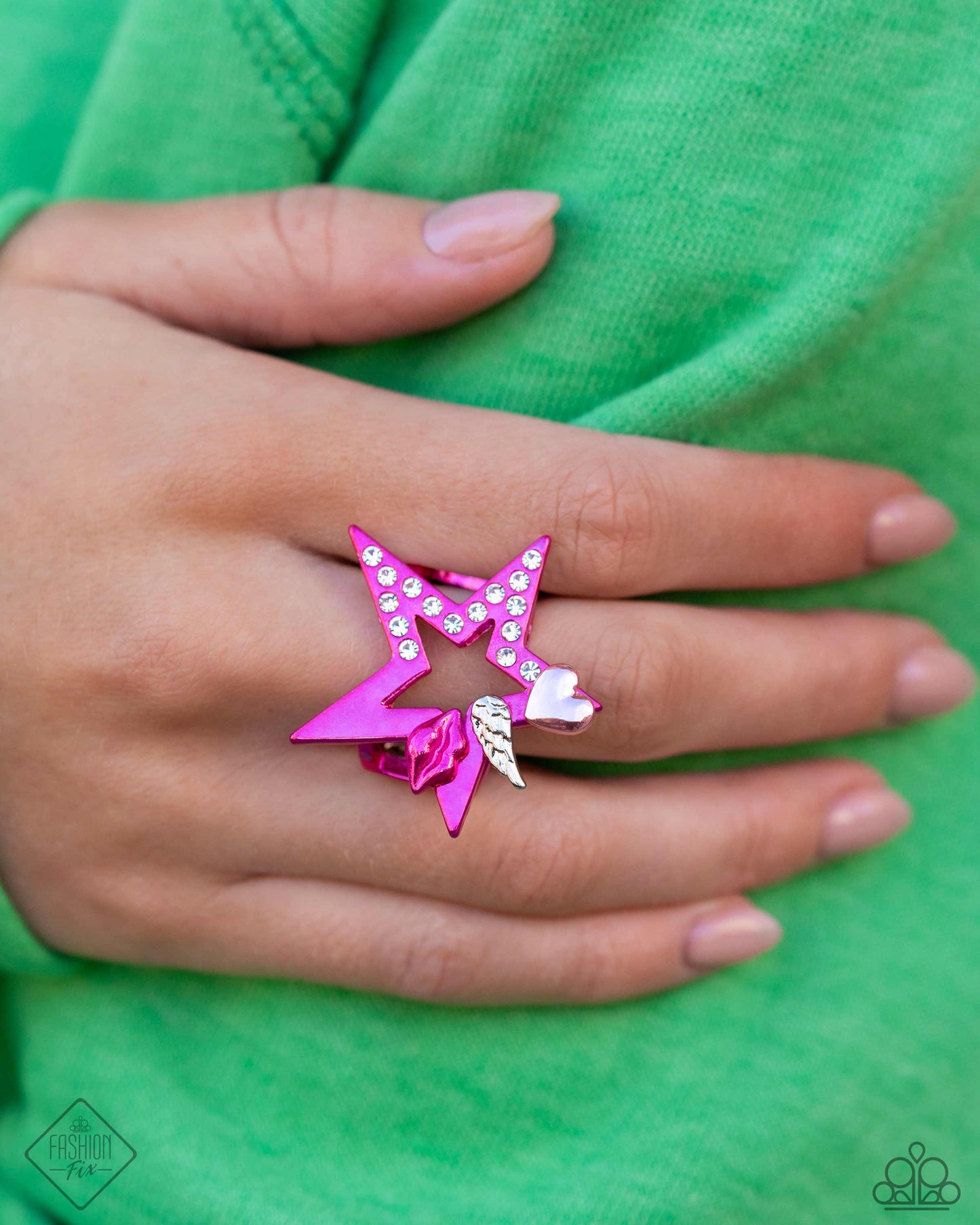 Dynamic Diva Pink Multi Ring