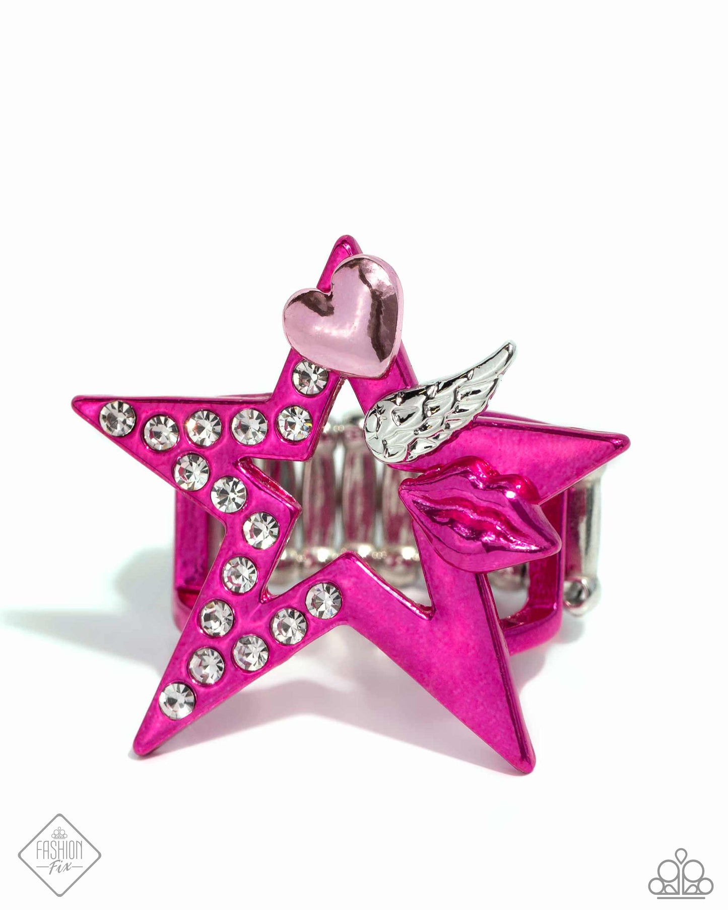 Dynamic Diva Pink Multi Ring