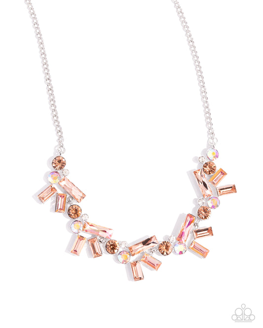 Serene Statement Orange Necklace