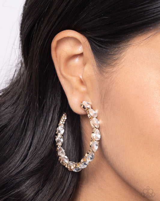 Presidential Pizzazz Gold Hoops