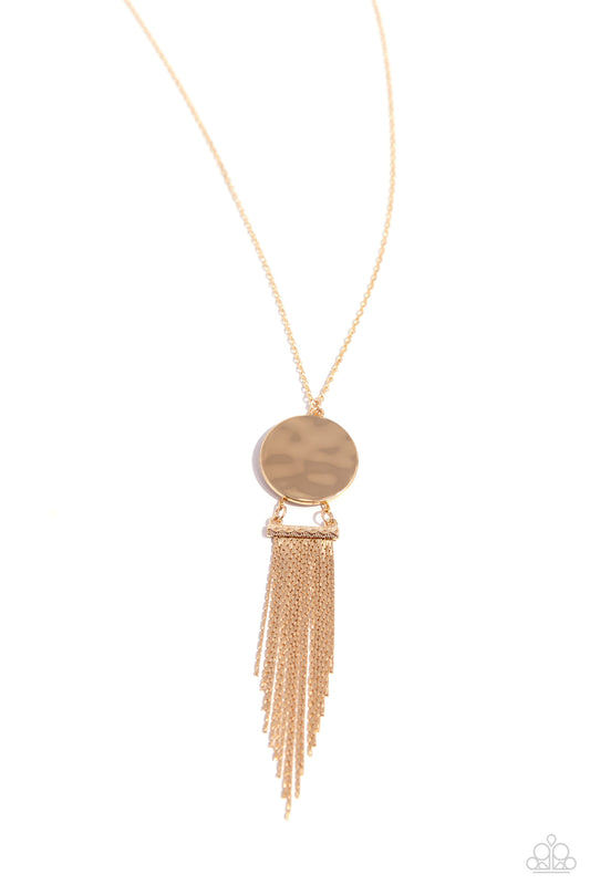 Tassel Tenure Long Gold Necklace