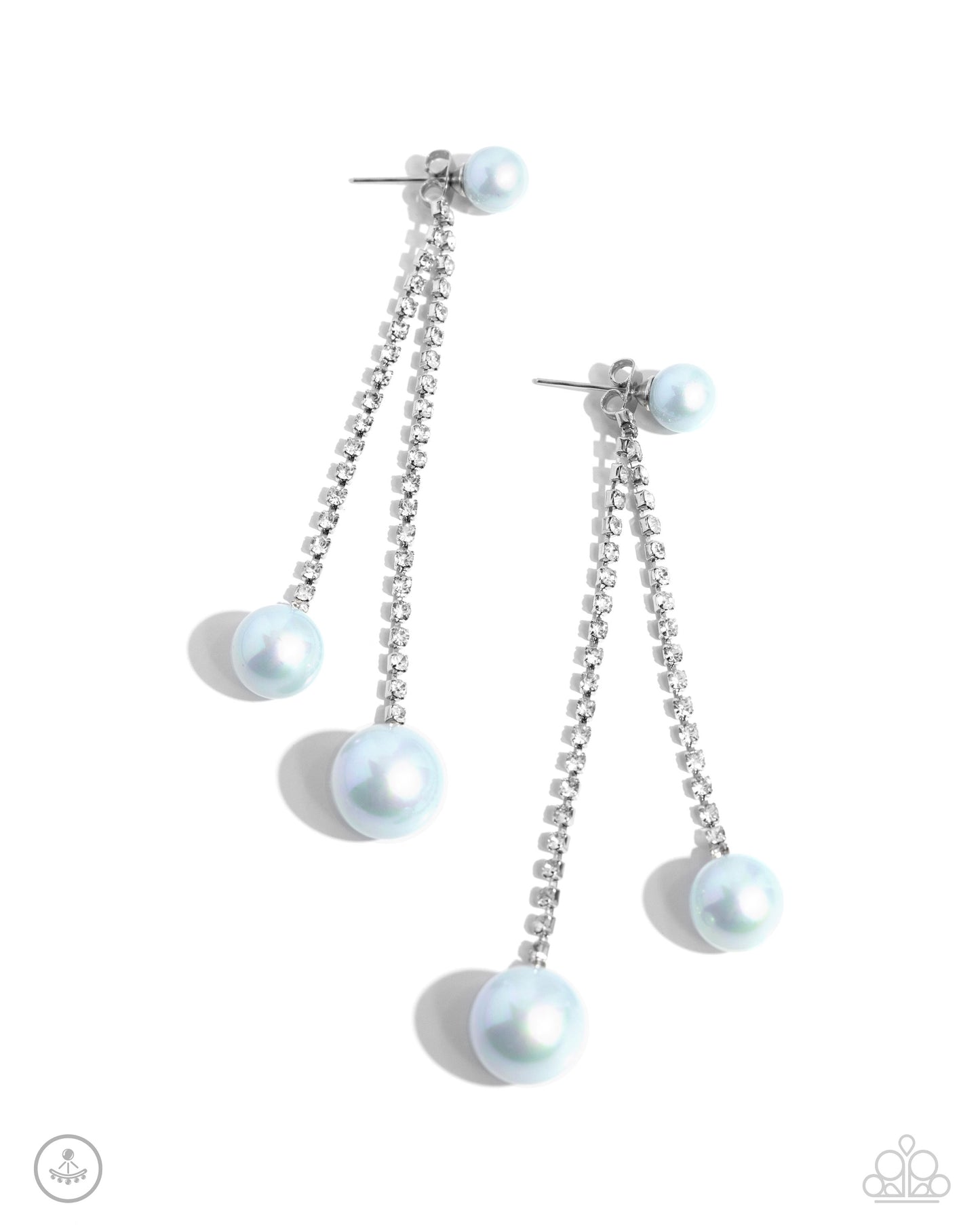 Give Us A PEARL! Blue Earrings