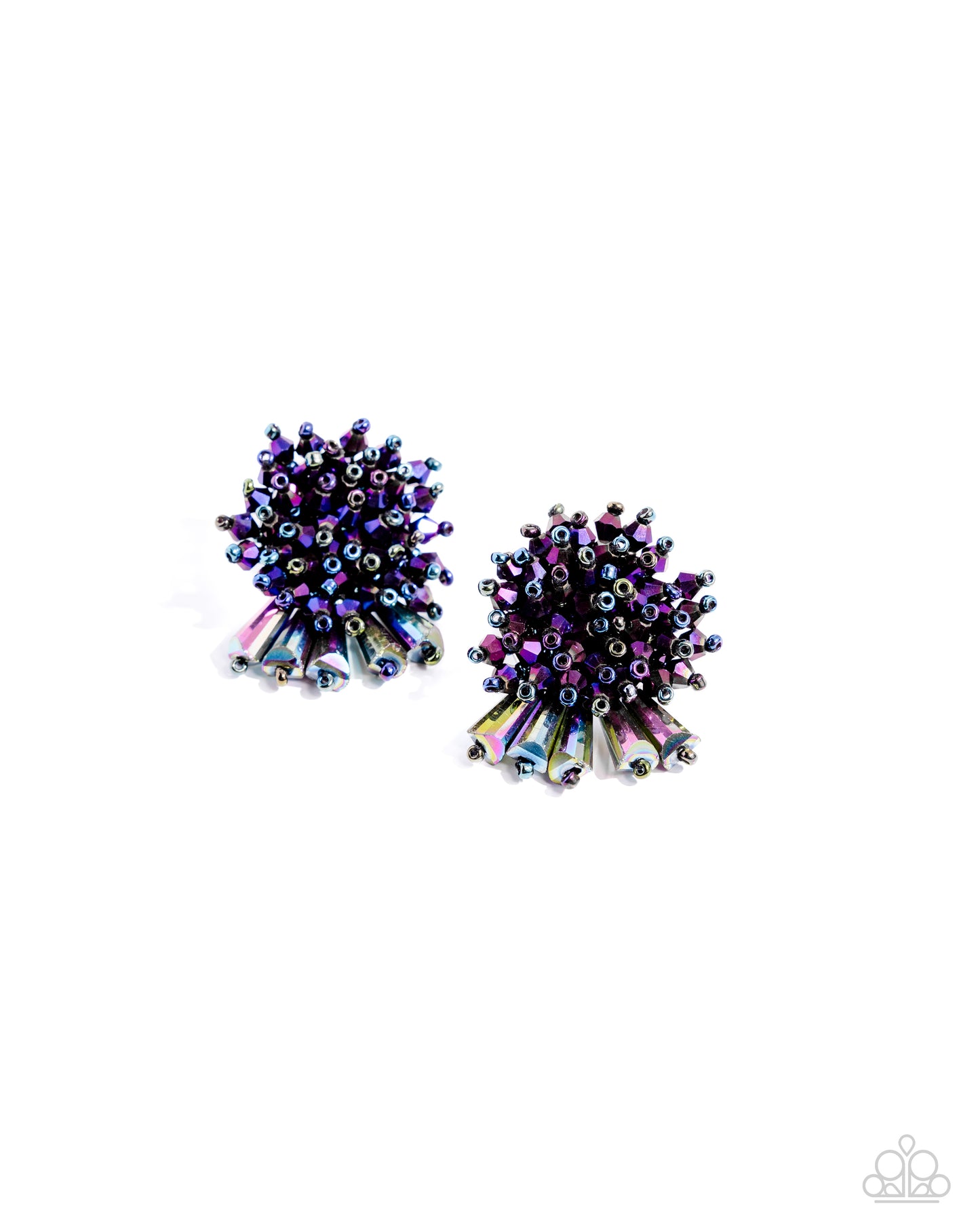 Streamlined Sass Purple Oil Spill Earrings