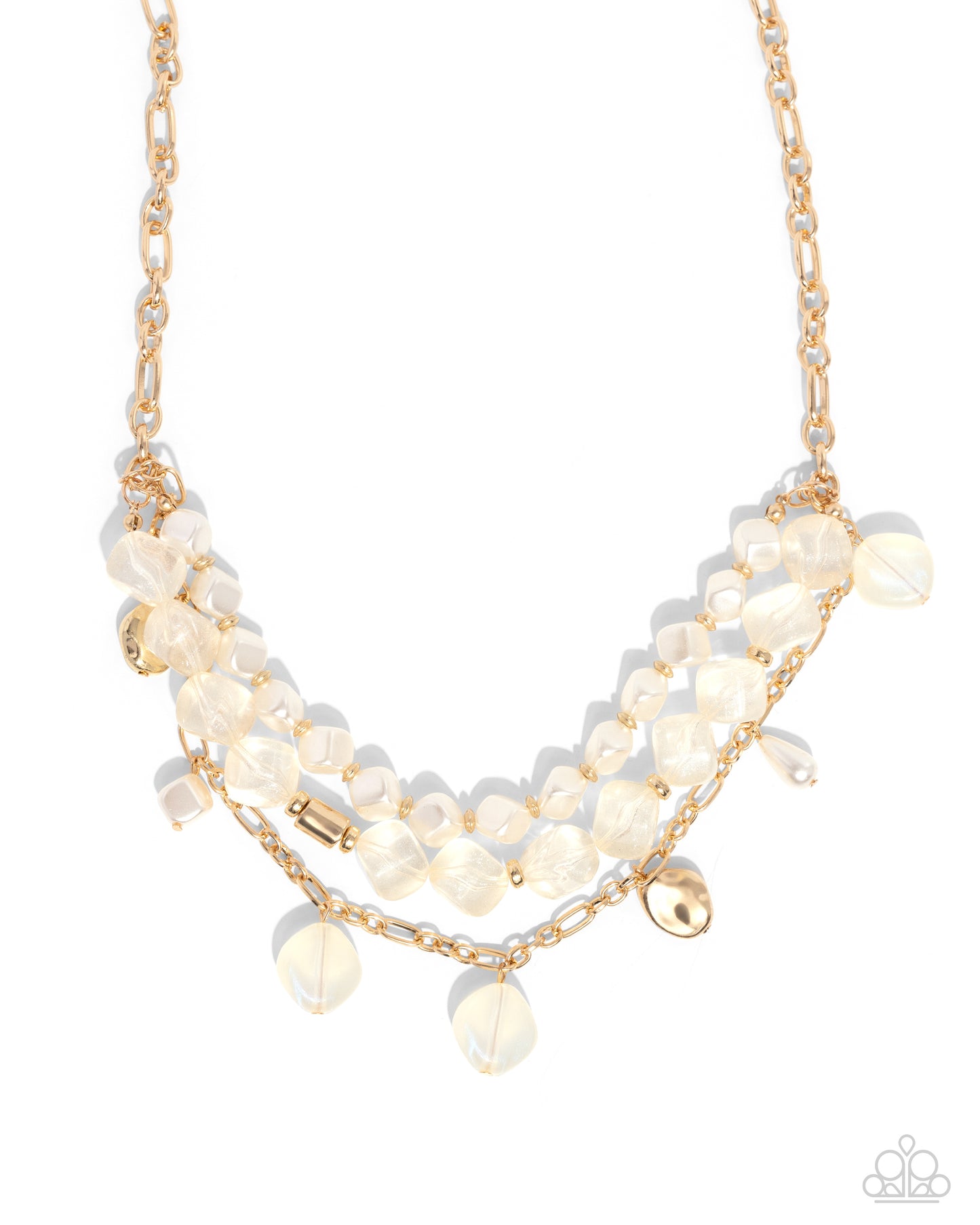 Cubed Cameo Gold Necklace