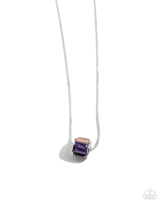 Warden Wheel Purple Pendant Necklace