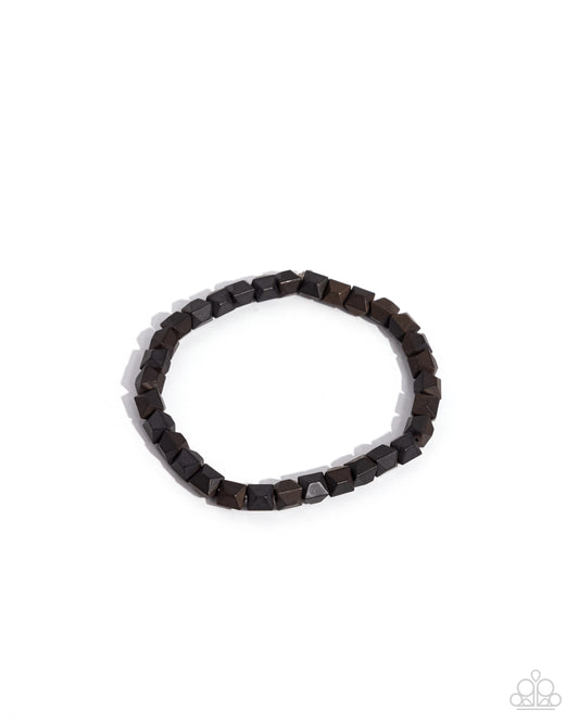 Faceted Finale Black Urban Unisex Bracelet