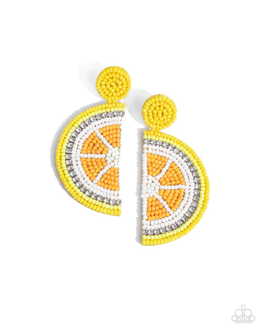 Lemon Leader Yellow Earrings