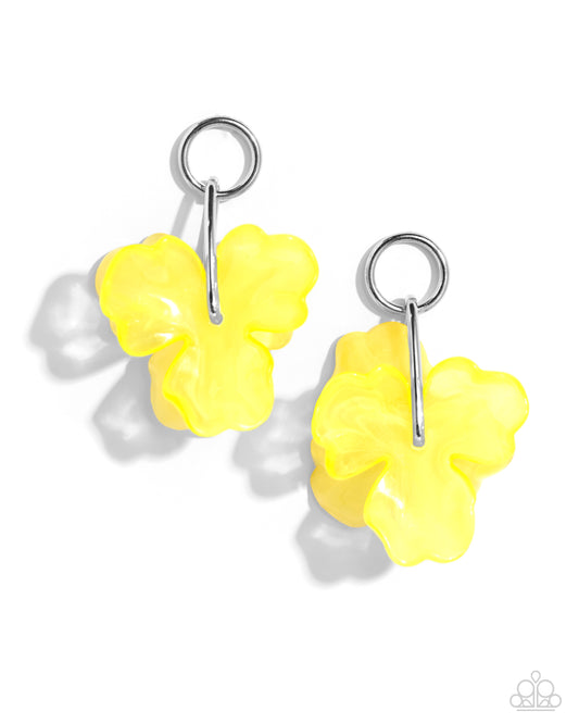 Glassy Garden Yellow Earrings