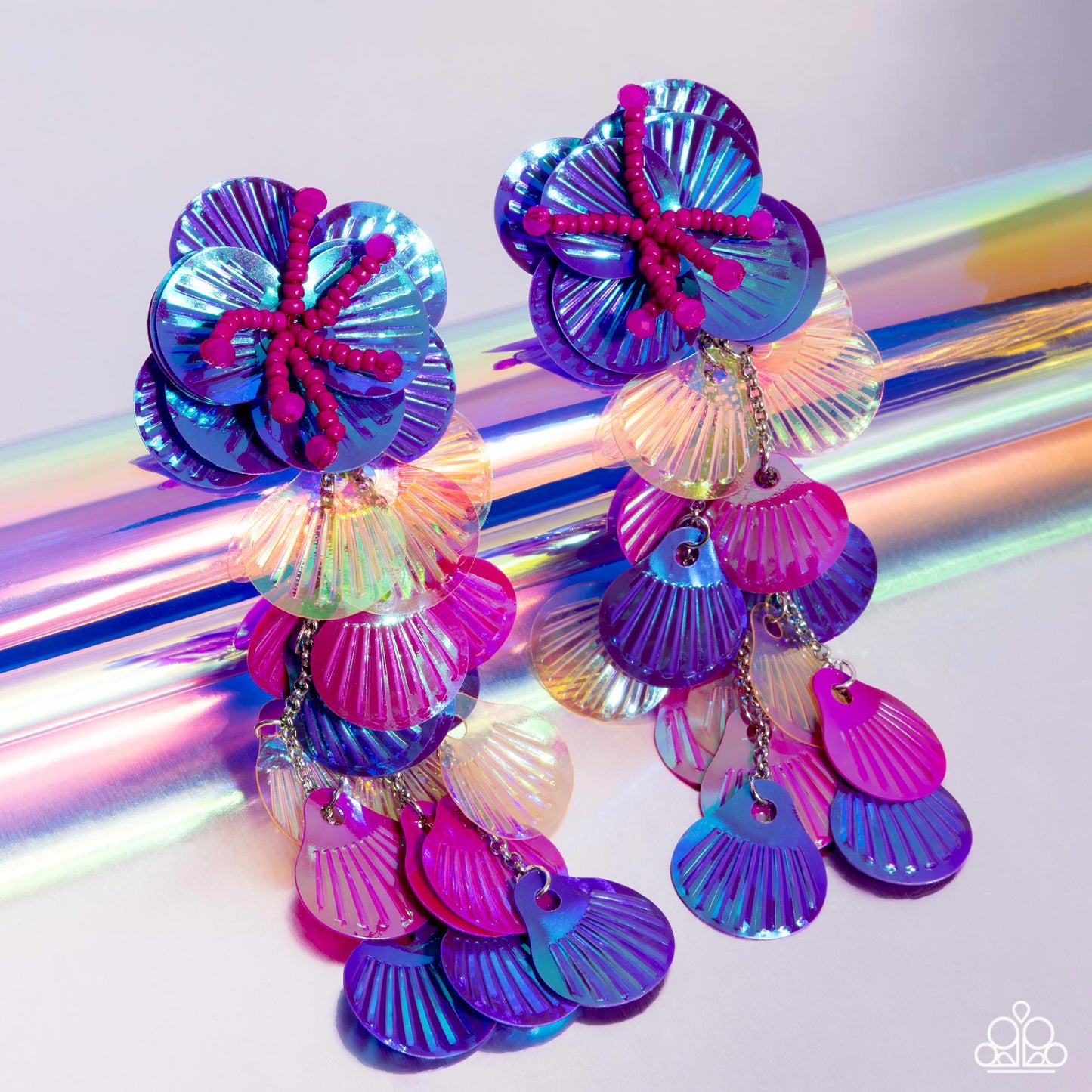 Under the Waves Purple Earrings