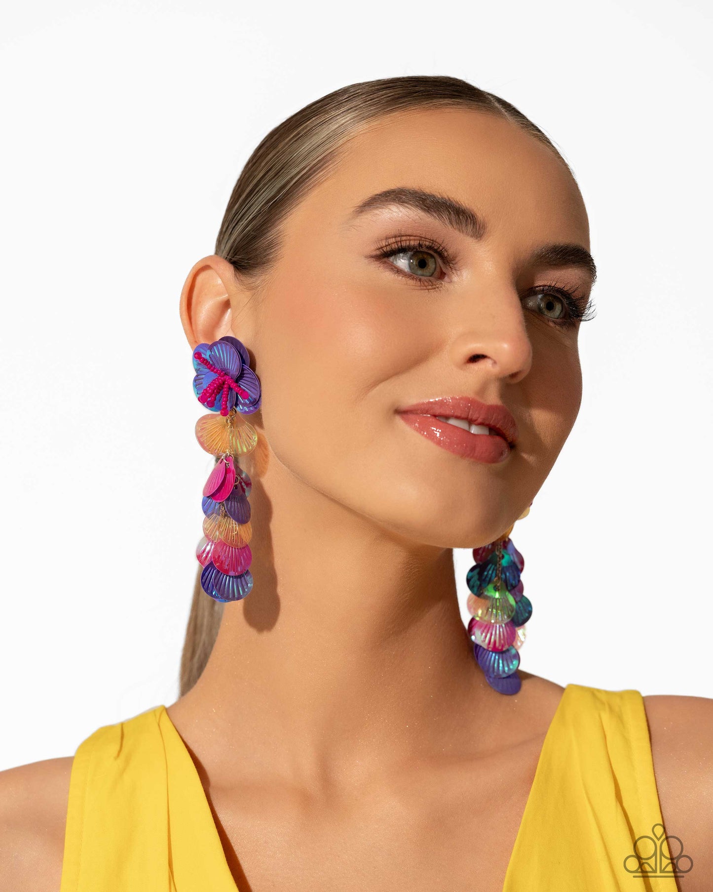 Under the Waves Purple Earrings