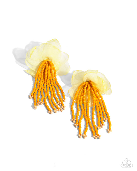 Cinderella Charisma Yellow Orange Earrings