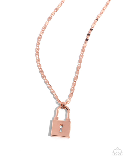 Locked Lesson Copper Necklace