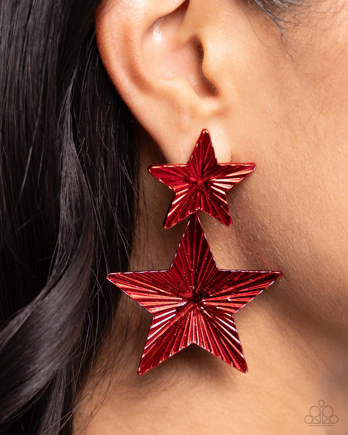 Patriotic Promise Red Star Earrings