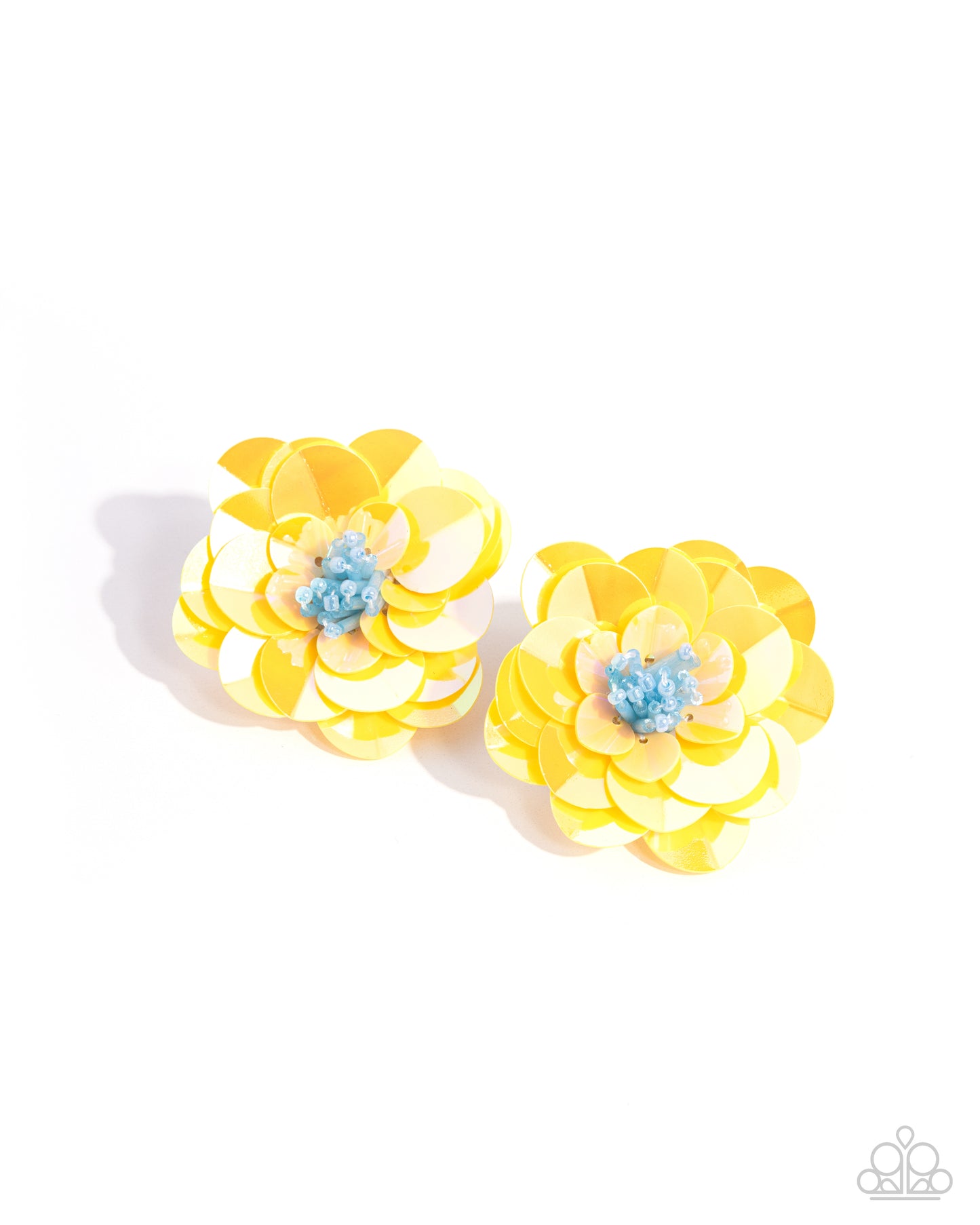 Floating Florals Yellow Earrings