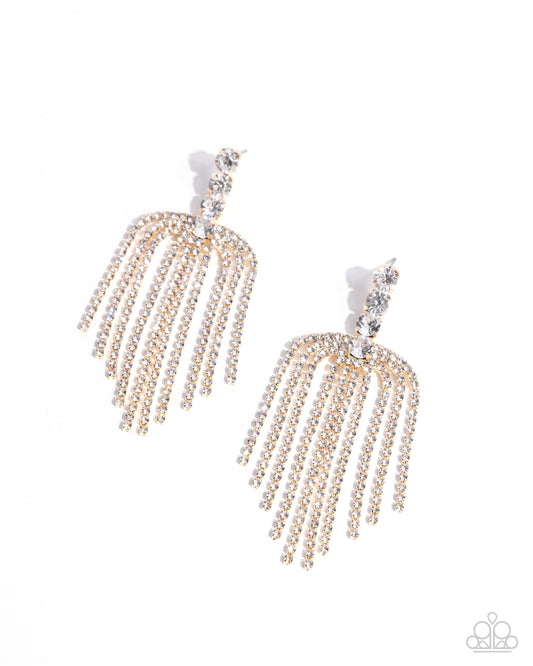 Tapered Twilight Gold Earrings