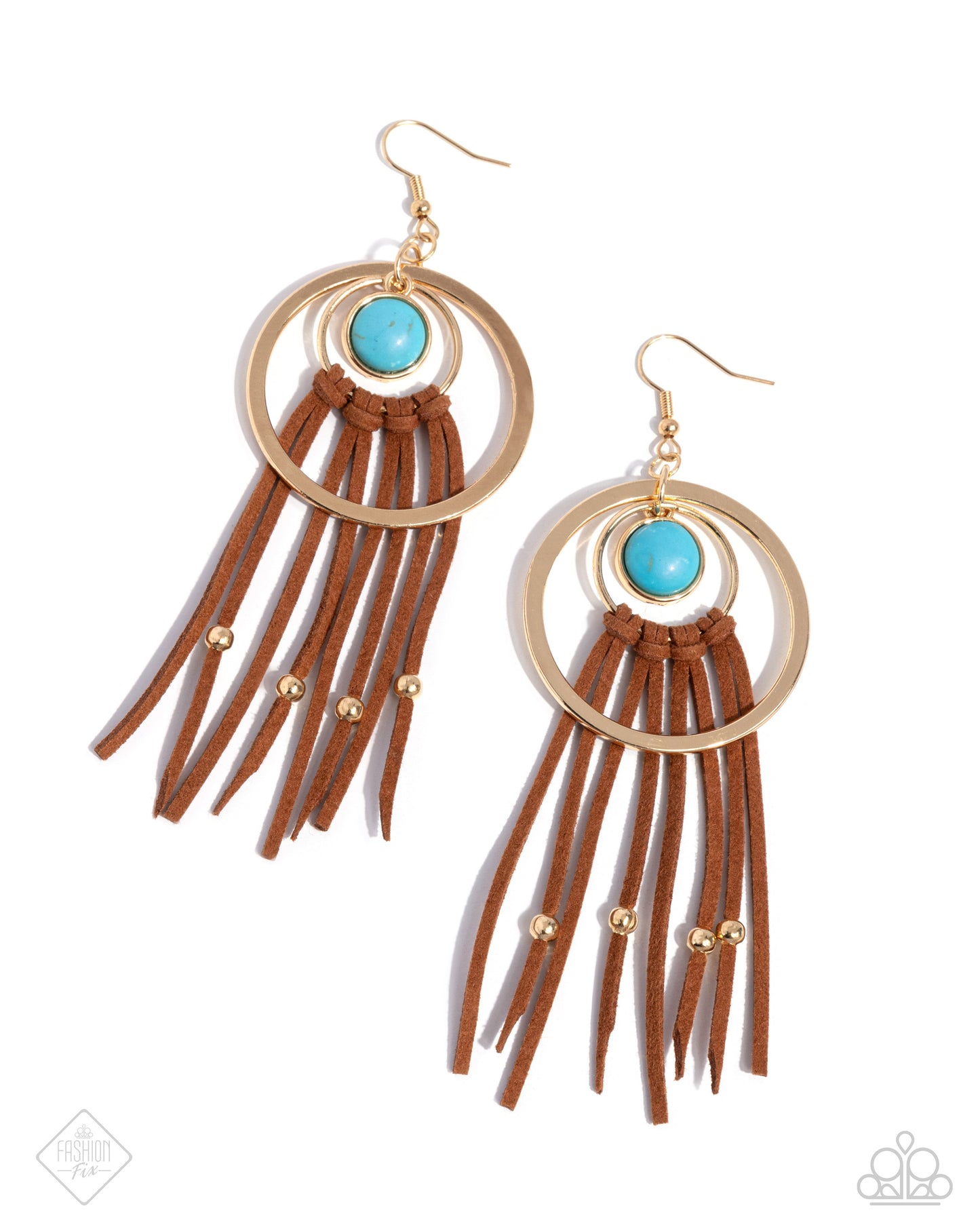 Texan Tapestry Gold Earrings