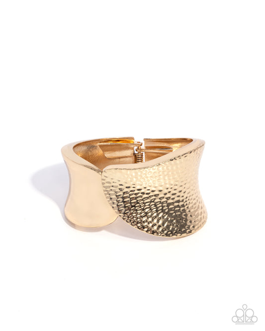 Burnished Balance Gold Cuff Bracelet