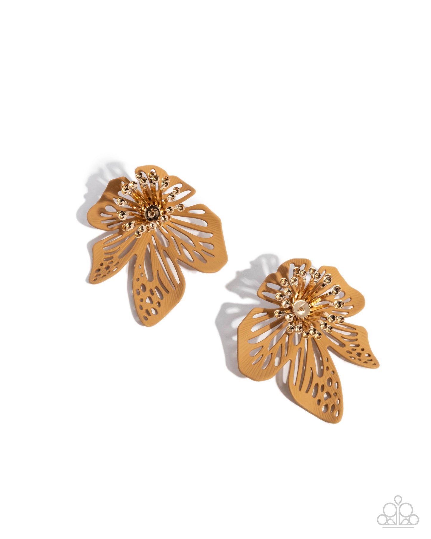 Wonderland Wallflower Brown Floral Earrings