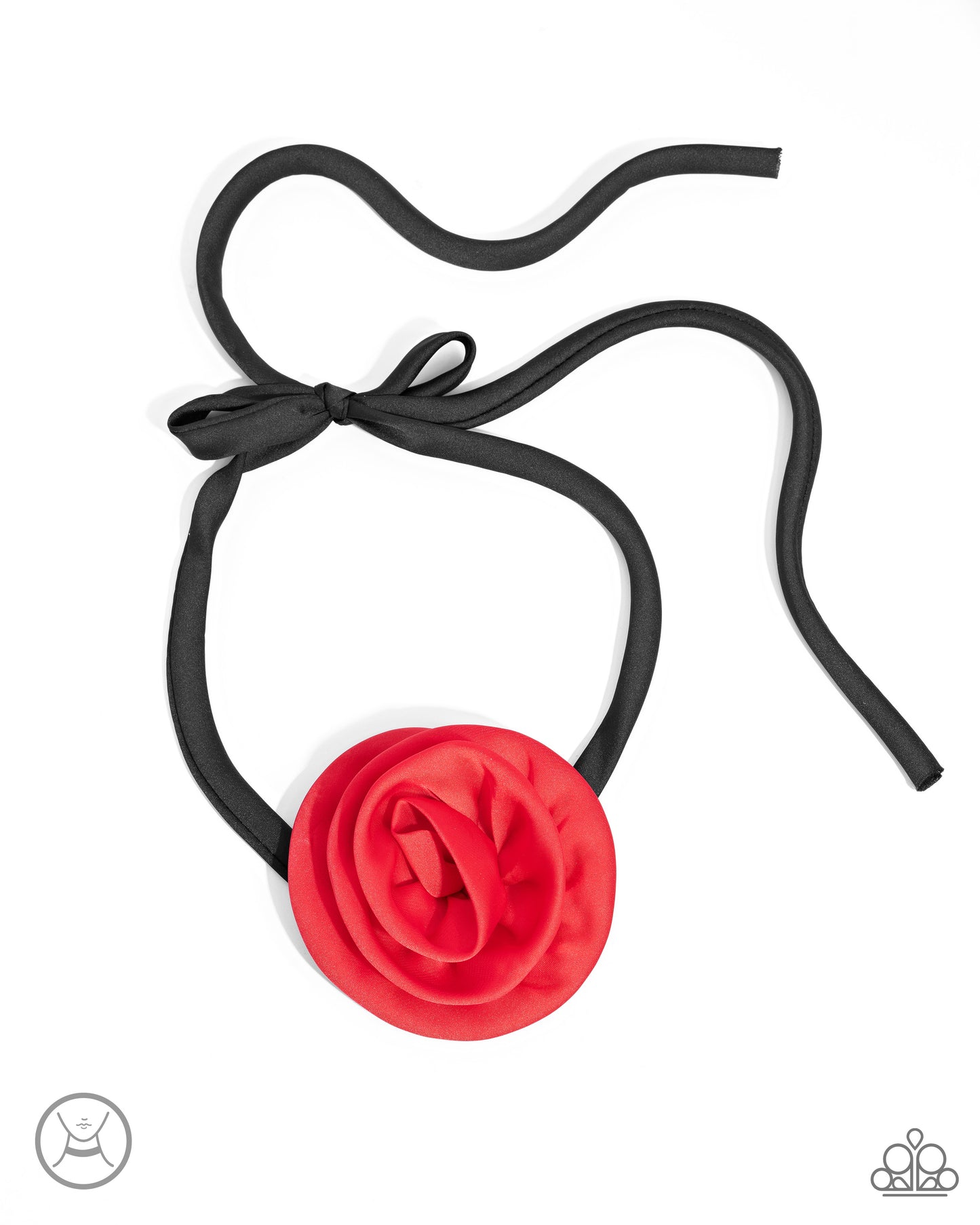 Rosette Reality Red Choker Necklace