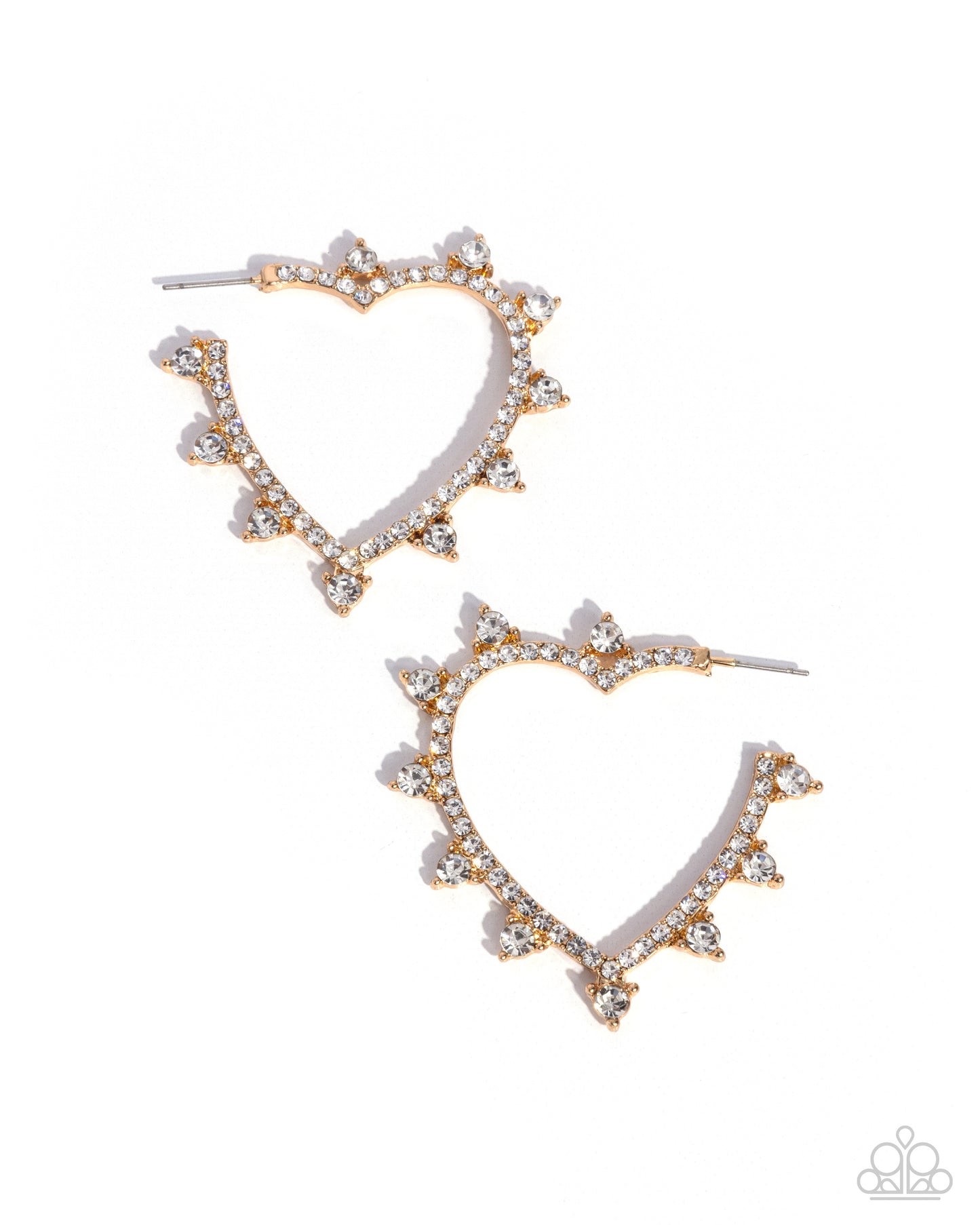 Excessive Elevation Gold Heart Hoops