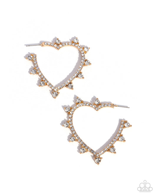 Excessive Elevation Gold Heart Hoops