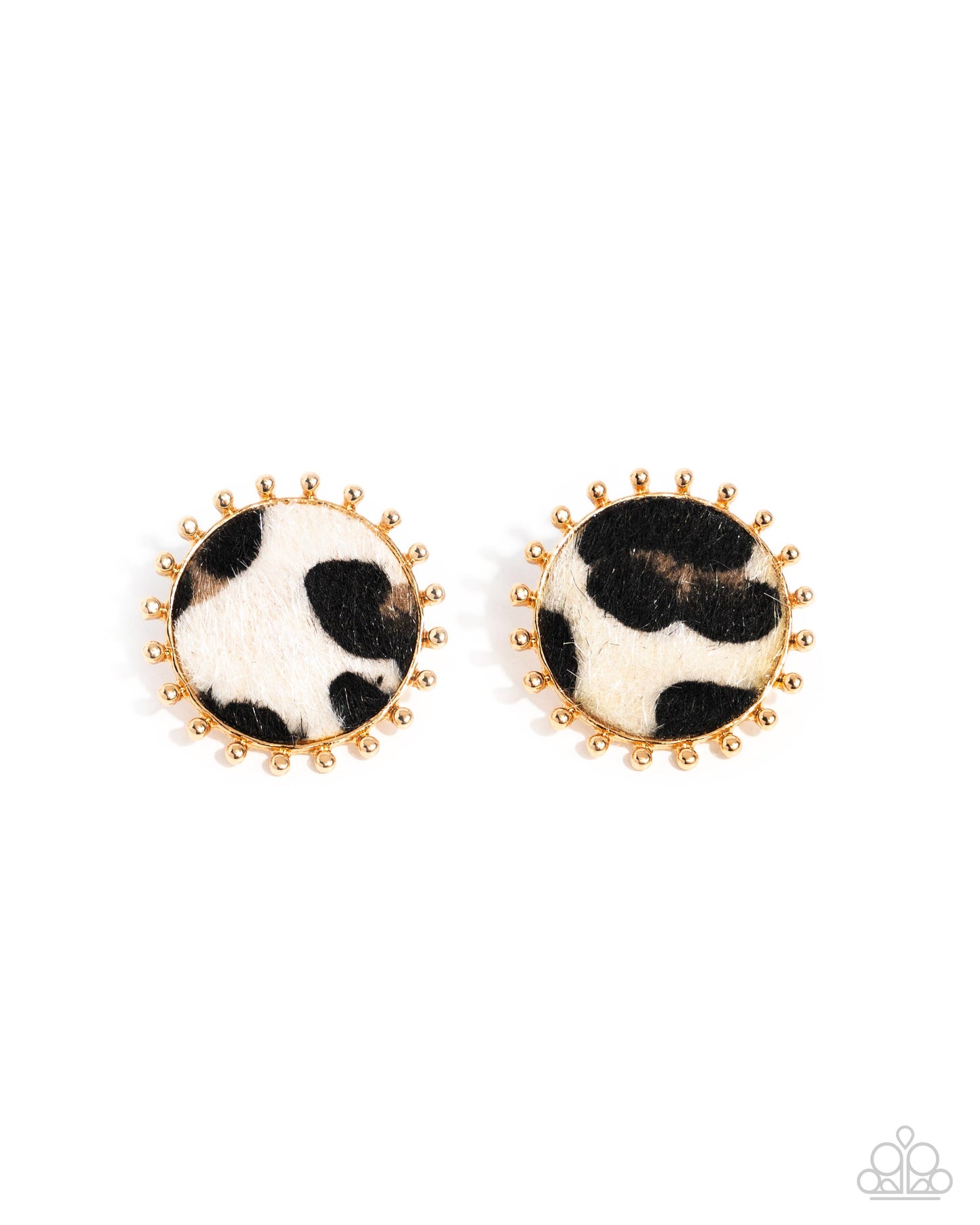 Cowhide Couture Brown Post Earrings