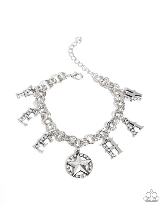 Yeehaw Yell Silver Charm Bracelet